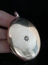OVERSIZED EDWARDIAN 9CT ROSE GOLD STAR PEARL LOCKET