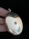 OVERSIZED EDWARDIAN 9CT ROSE GOLD STAR PEARL LOCKET