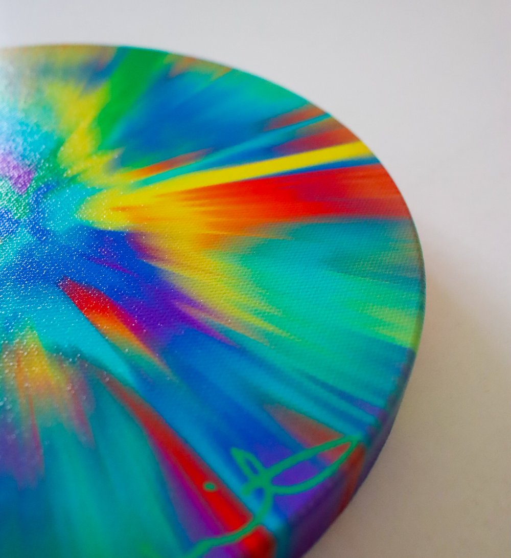 "Beautiful perfect storm, mild & tempestuous monsoon painting" - original signed as by Damien Hirst