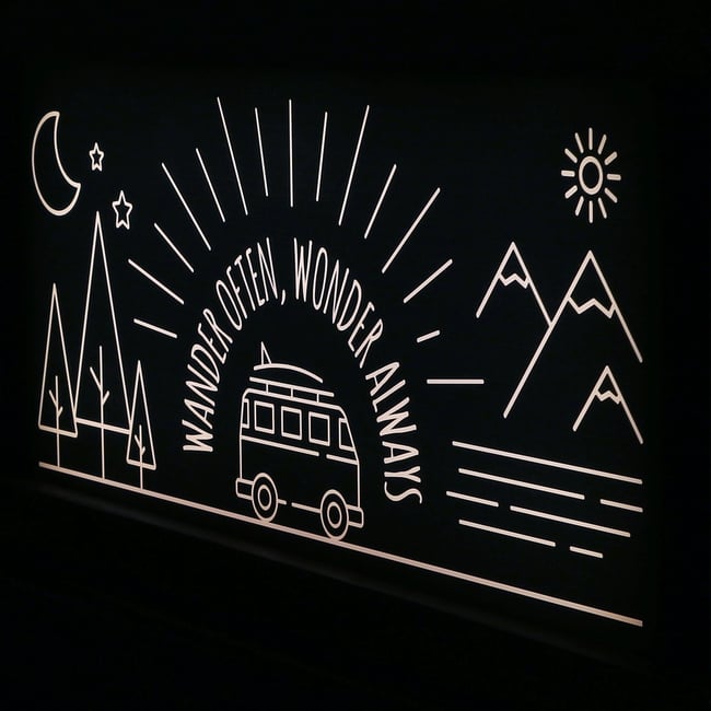 Personalised Interchangeable light box examples