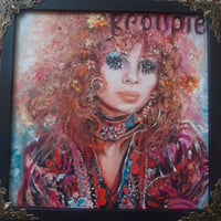 Image 1 of 'Groupie' Oil Painting Framed