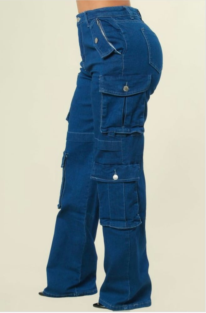 Image of Cargo Jeans (dark rinse) 