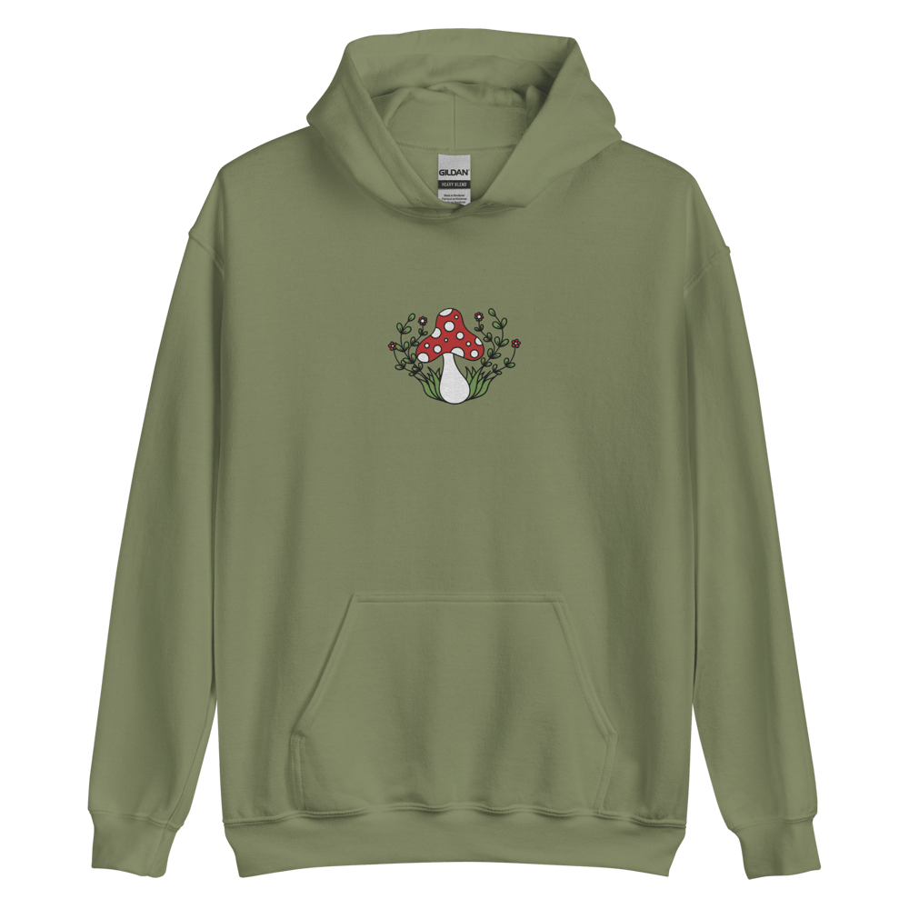 EMBROIDERED GROOVY MUSHROOM HOODIE