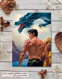 Image 2 of Xaden & Sgaeyl Inspired fan art print / bookmark