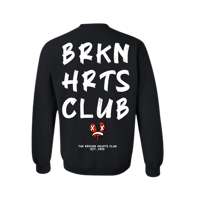 Image 1 of BRKN HRTS CLUB - SAD CREW - BLACK/WHITE