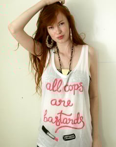 Image of Fameless - ACAB lipstick girl racerback