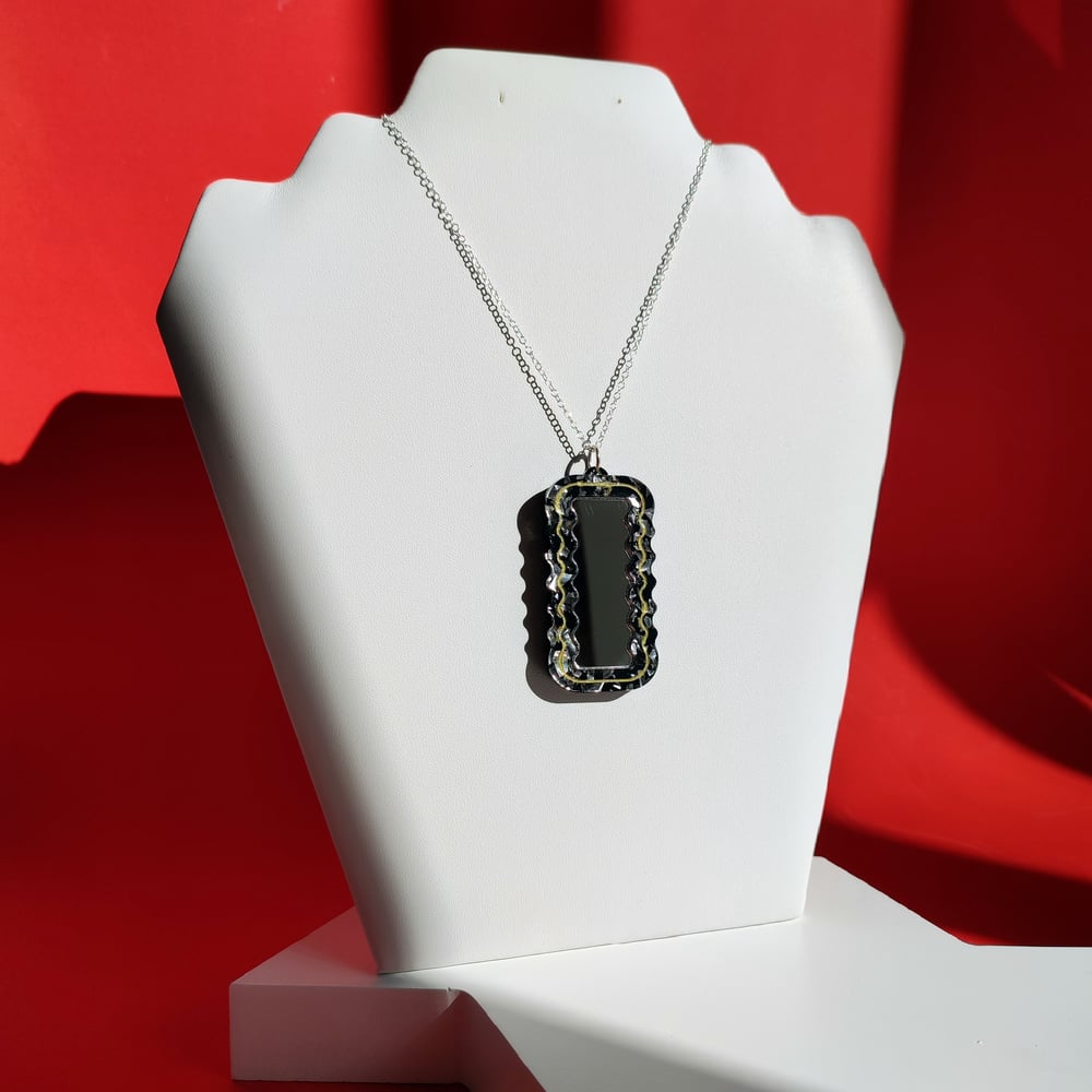 Image of Memphis Love - Wiggle Mirror Statement Acrylic Earrings + Necklace