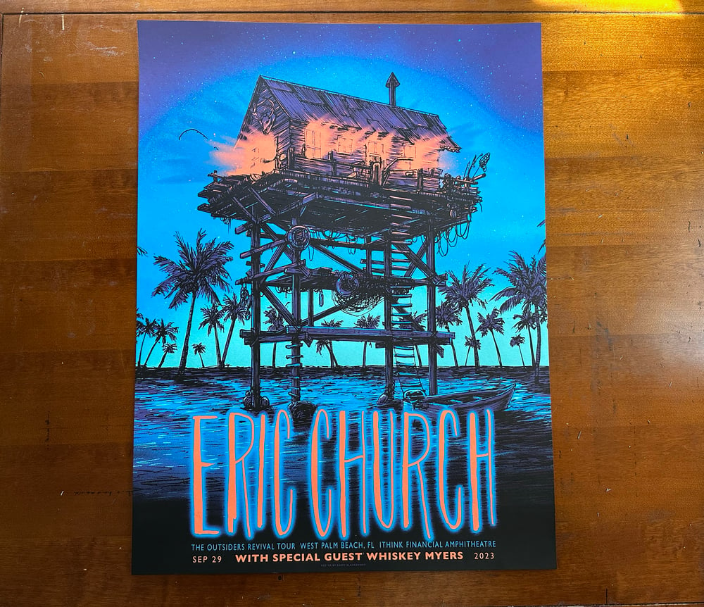 Eric Church  West Palm Beach FL Poster 2023