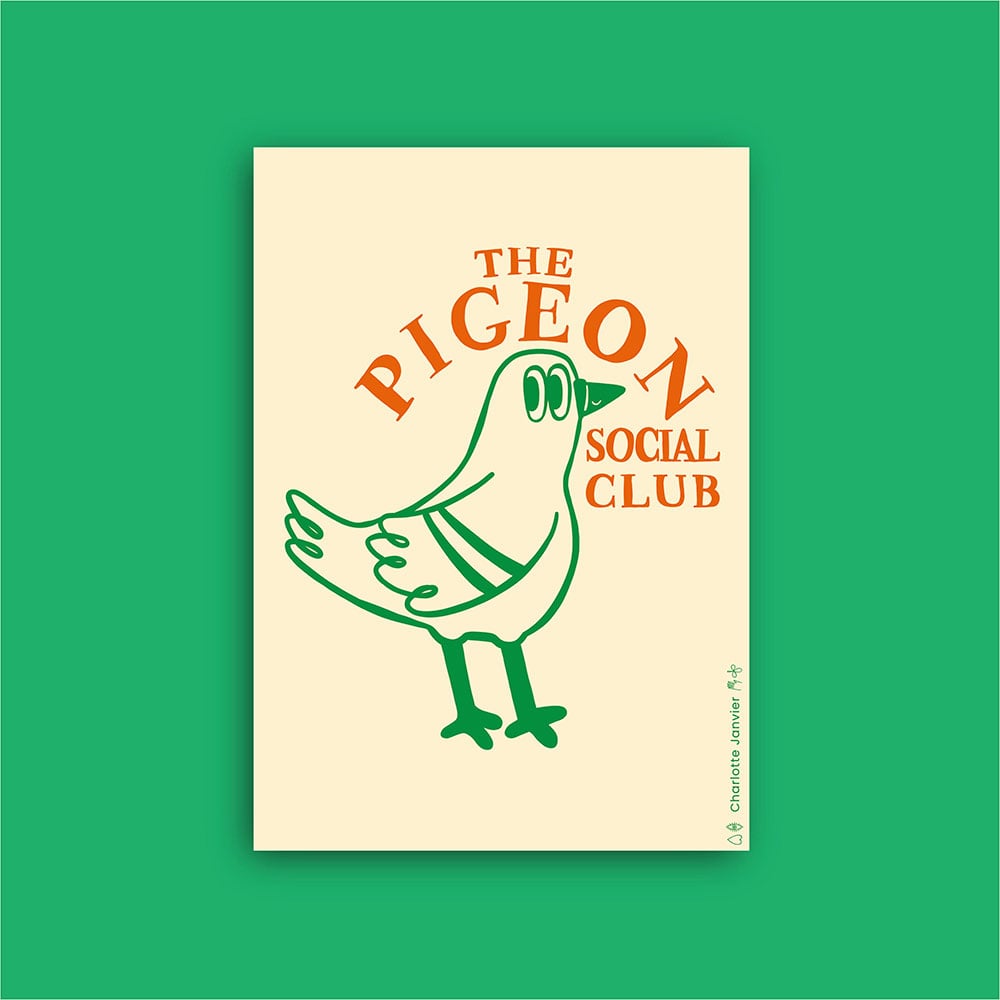 Image of Affiche A5 Pigeon social club