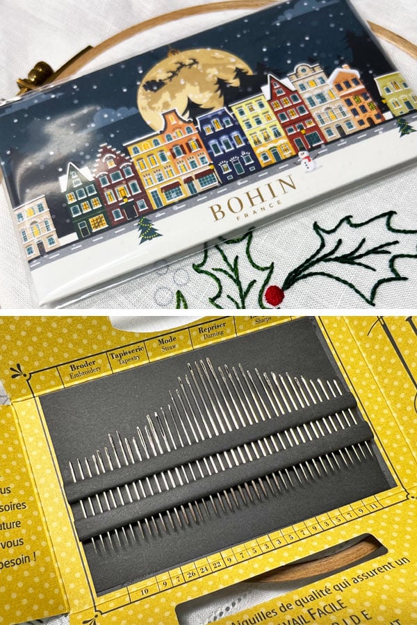 Bohin Christmas Sewing Needles 40ct - Sewtopia