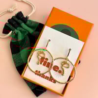 Image 3 of Large Textured Circle and Snake Drops - Fine Thanks