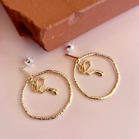 Image 2 of Large Textured Circle and Snake Drops - Fine Thanks