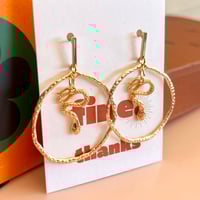 Image 4 of Large Textured Circle and Snake Drops - Fine Thanks