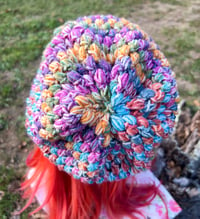 Image 3 of Sunset Watercolor Slouchy Beanie