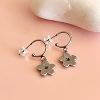Image 1 of Personalised Flower Half Hoops