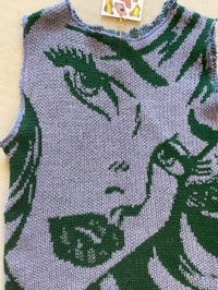 Image 2 of Merino wool knitted top POP-ART green Lila