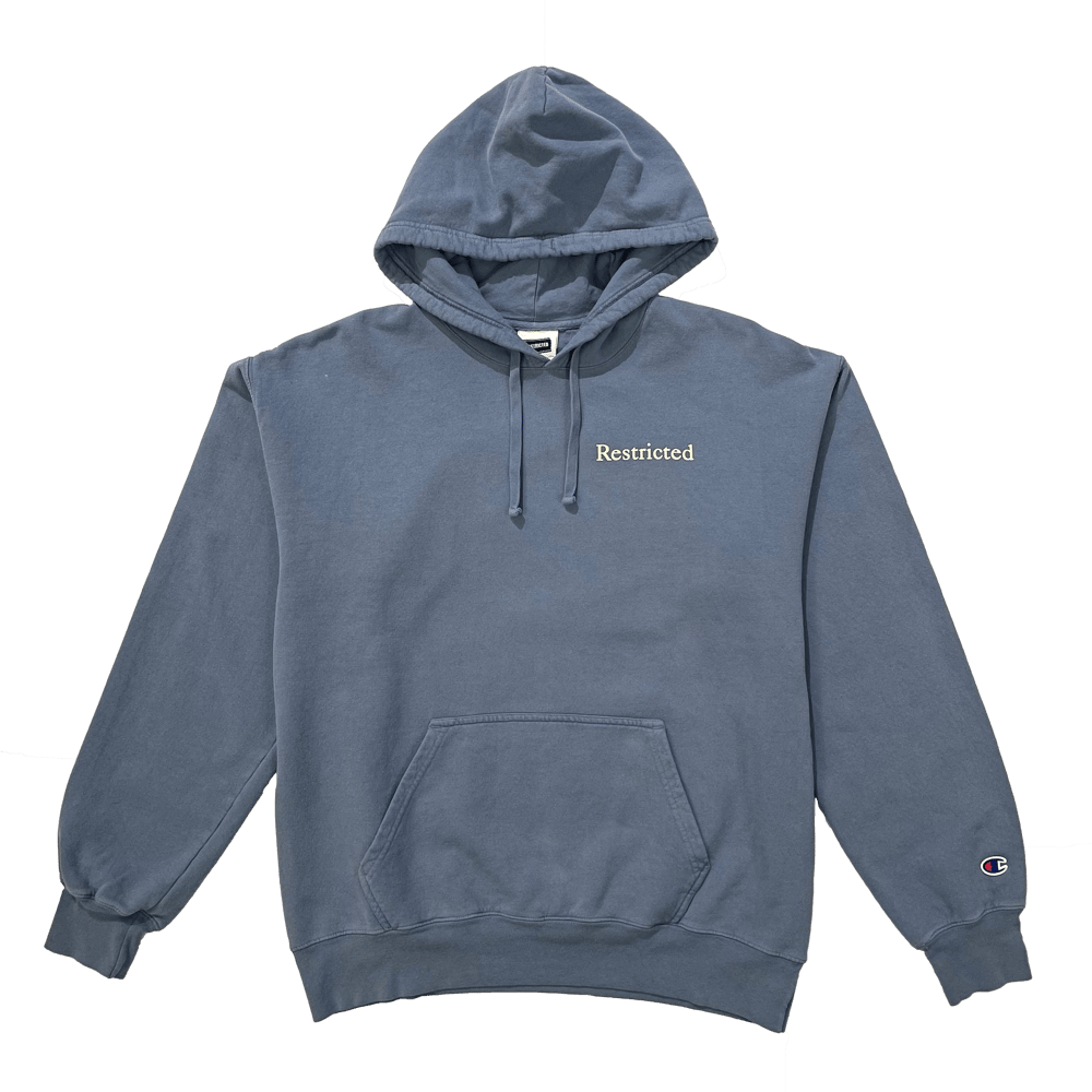 "Relax" Hooded Sweatshirt (Washed Blue)
