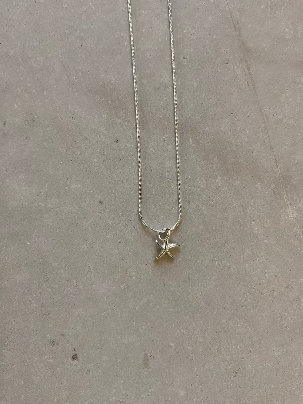 Starfish silver necklace 