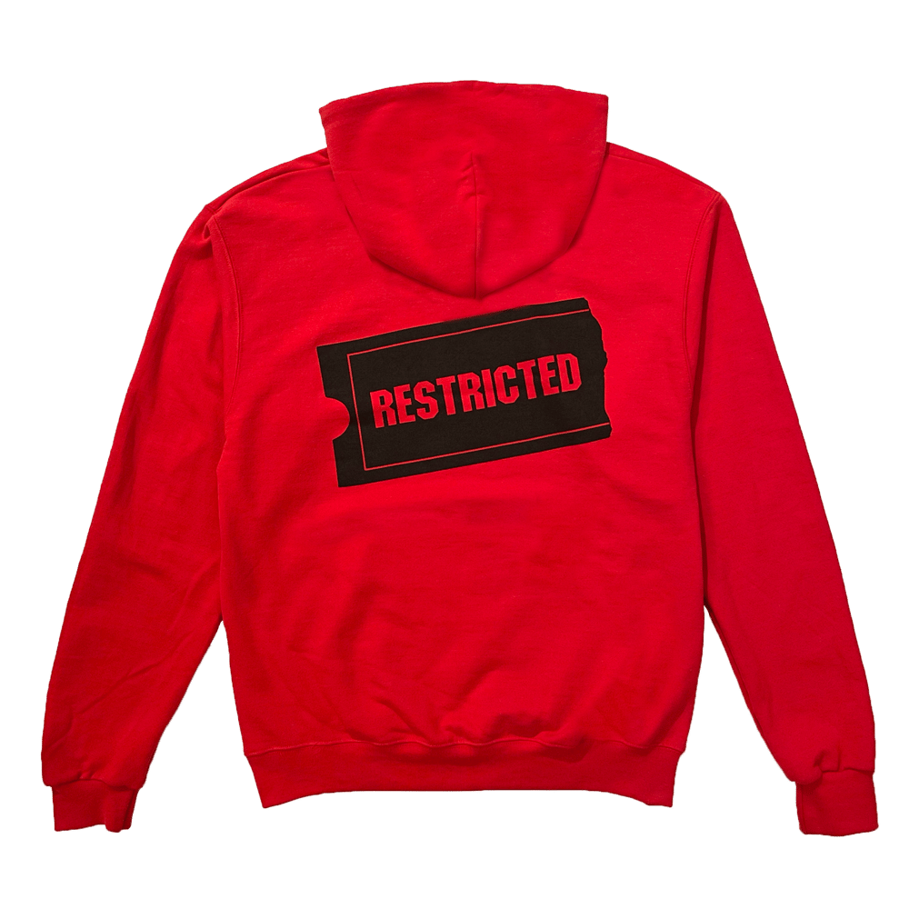 "Rewind" Hooded Sweatshirt (Red)