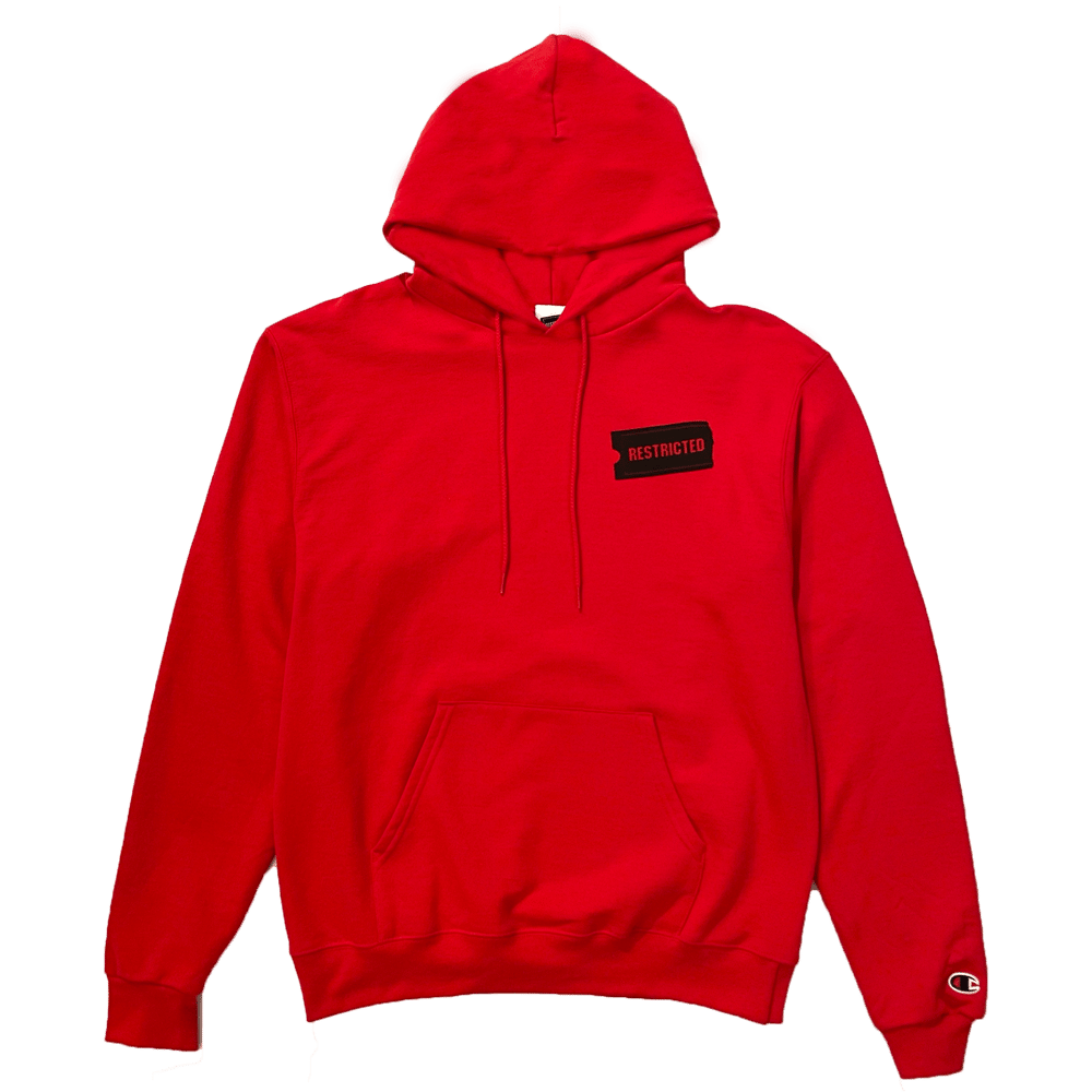 "Rewind" Hooded Sweatshirt (Red)