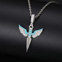 Image 1 of Glow In The Dark Wings Moissanite Pendant
