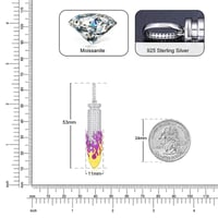 Image 5 of Glow In The Dark Moissanite Bullet Pendant