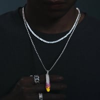 Image 1 of Glow In The Dark Moissanite Bullet Pendant