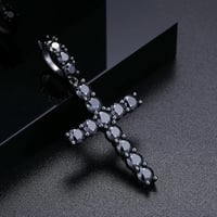 Image 1 of Black Moissanite Cross