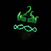 Image 3 of Glow In The Dark Cross Fire Moissanite Pendant