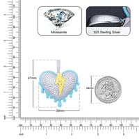 Image 5 of Glow In the Dark Lightning Heart Moissanite 
