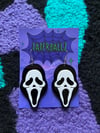 Scream Ghost Face Mask Earrings 