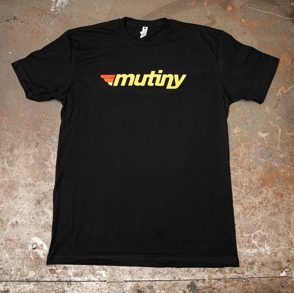 MUTINY Wing Black Short Sleeve T-Shirt - Printed at our Factory