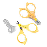 Mini travel scissors with safety cover