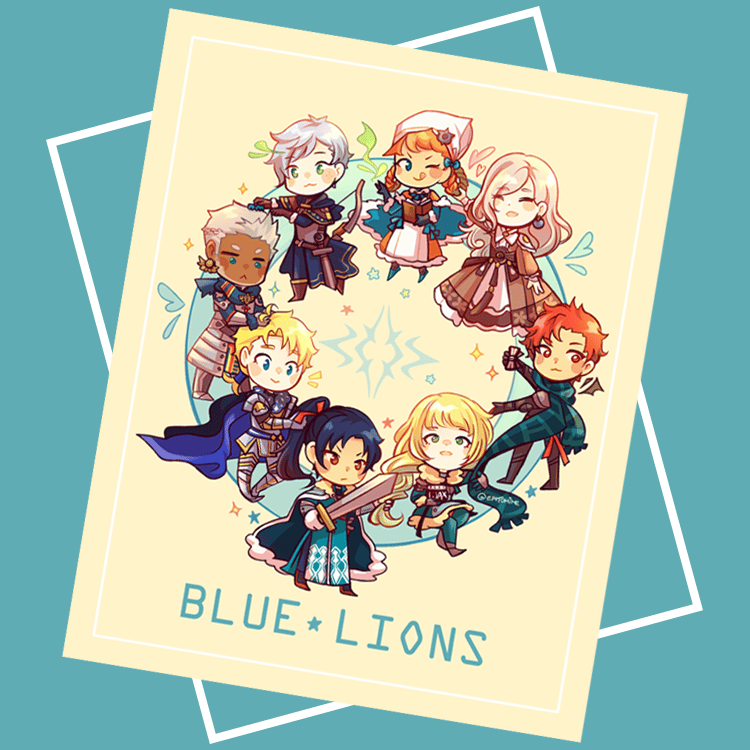 FE3H Blue Lion Print