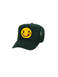 Image 2 of Smiley Trucker Hat (Neutral Tones)