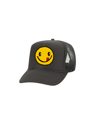 Image 3 of Smiley Trucker Hat (Neutral Tones)