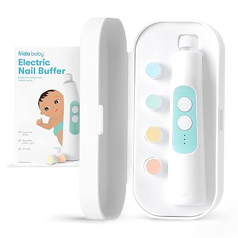 Image of Frida Baby Electric Nail Buffer | Safe + Easy Baby Nail File, Baby Nail Clippers