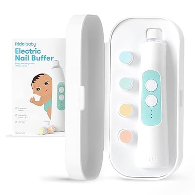 Image of Frida Baby Electric Nail Buffer | Safe + Easy Baby Nail File, Baby Nail Clippers