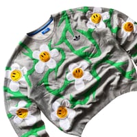 Image 3 of REWORKED ADIDAS FLOWERS SMILEY SWEATSHIRT SIZE XL/XXL