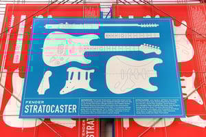 Image of Fender Stratocaster Guitar Screen Print