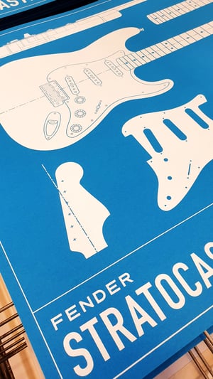 Image of Fender Stratocaster Guitar Screen Print