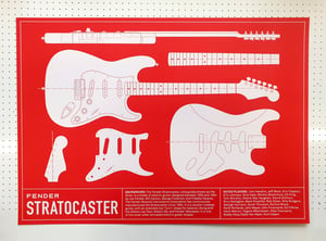 Image of Fender Stratocaster Guitar Screen Print