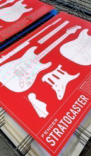 Image of Fender Stratocaster Guitar Screen Print