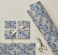 Wanderlust Paper Co. - Blue Flora Paper - 3 folded sheets