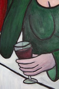 Image 4 of La dame en velour vert et son verre
