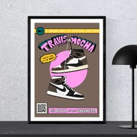 Image 2 of Sneaker Poster Air Jordan 1 “Mocha” versus Travis Scott Hypebeast Print