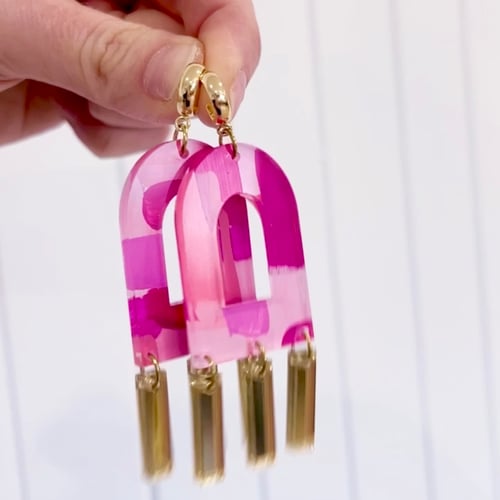 Image of 'Lipstick' Fiesta Dangles