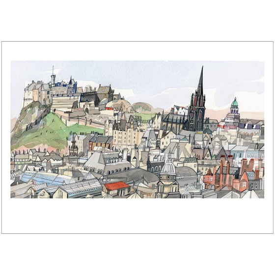 Image of Edinburgh Watercolour Digital Print