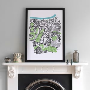 Image of Woolwich & Shooters Hill Typographic Map