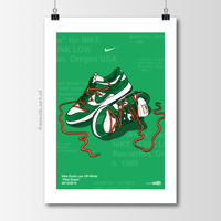 Sneaker Poster Dunk Low x Off-White “Pine Green” Hypebeast Print